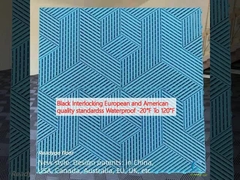 Hitam Interlocking standar kualitas Eropa dan Amerika Waterproof -20 ° F Untuk 120 ° F