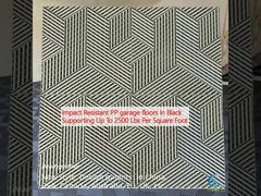 Lantai garasi PP tahan benturan Hitam Mendukung hingga 2500 Lbs Per Square Foot