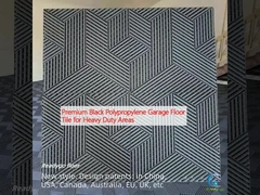 Premium Black Polypropylene Garage Floor Tile untuk Area Tugas Berat