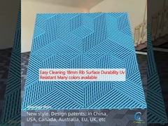 Mudah dibersihkan 18mm Rib Permukaan Ketahanan UV Banyak warna tersedia