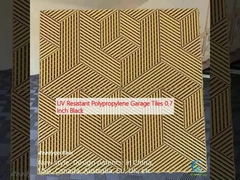 Jubin Garasi Polypropylene tahan sinar UV 0.7 Inch Hitam