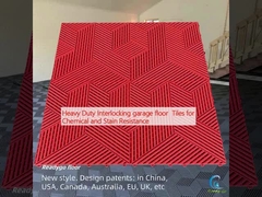 Heavy Duty Interlocking garage lantai ubin untuk kimia dan tahan noda