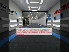 Karpet lantai garasi tahan lama dengan kapasitas berat 2500 lbs per kaki persegi dan ketahanan dampak yang tinggi