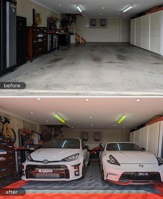 15.75 X 15.75 Inch Outdoor 620g Per Plastik Garasi lantai ubin untuk cuaca tahan lantai luar