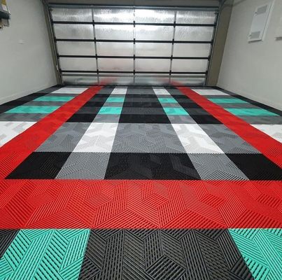 18mm Waterproof Garage Floor Mat dengan tekstur permukaan 3D RIB