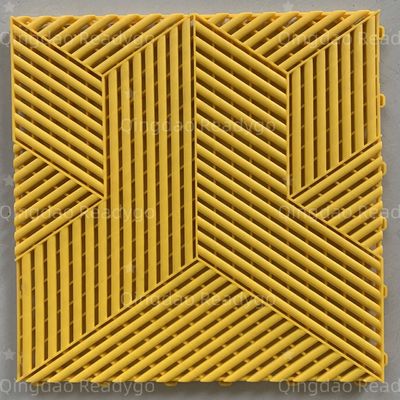 Heavy Duty Plastik Garage Flooring Tiles Industrial Floor Mat untuk Workshop Garage Flooring Tiles