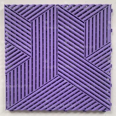 Industrial Purple 2500Lbs Interlocking Flexible Tiles Untuk Garasi