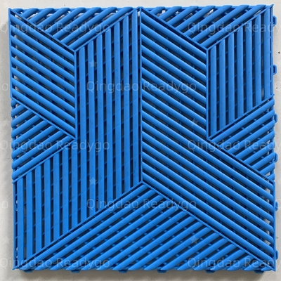 Non-Slip Waterproof 18mm Interlocking Garage Lantai Hitam Finish