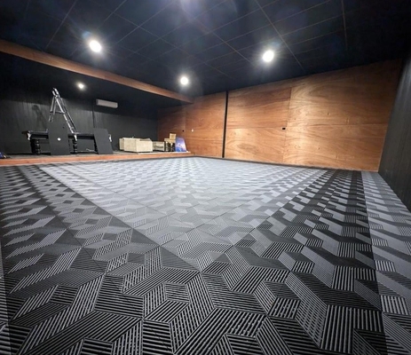 25 Piece Industrial Interlocking Floor Tiles 18mm Vinyl Garage Floor Tiles