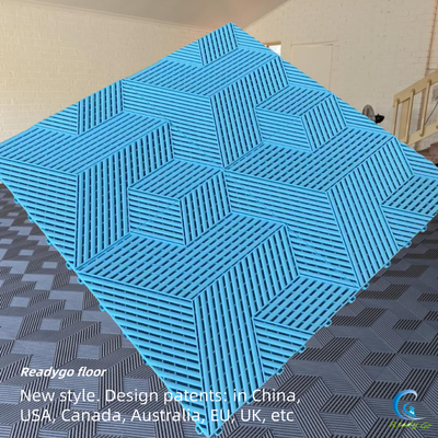 18mm Interlocking Workshop Flooring Tile Garasi Plastik Tahan UV
