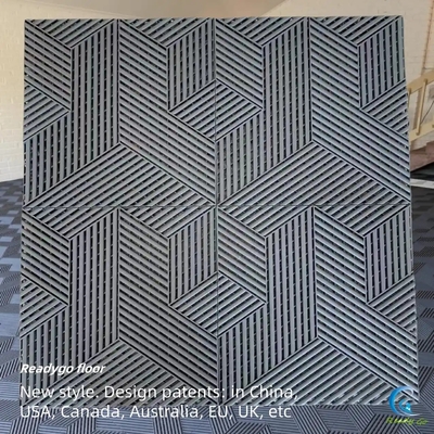 Premium Black Garage Floor Tile PP Rubber Mating Untuk Garage Floor