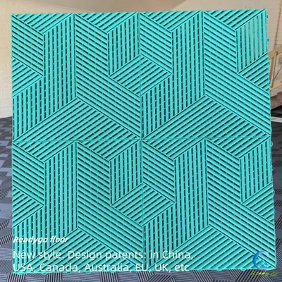 PP Plastik Garasi Lantai Genteng Berwarna-warni Heavy Duty Garasi Lantai Genteng