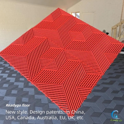 Modern Square Matte Surface Garage Floor Tiles dalam abu-abu