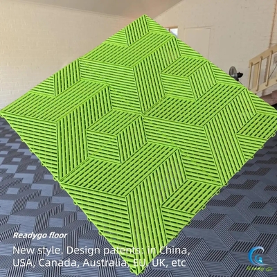 quality Green Interlocking Garage Floor Tiles Karet tahan noda Garage Floor Square factory