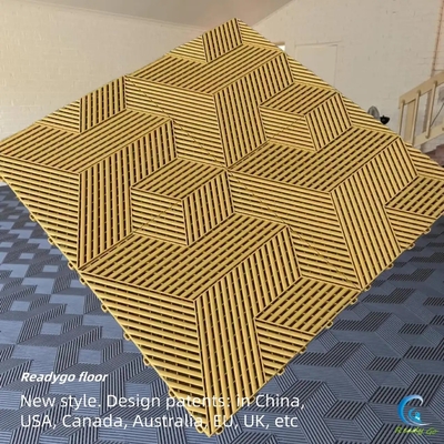 40x40cm Interlocking Toko Lantai Mats Anti Slip Plastik Garasi Lantai Mats