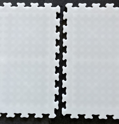 White Outdoor Roller Hockey Tiles 12mm Ketebalan Interlocking Basket Court