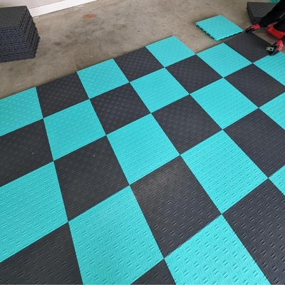Polypropylene Garagetrac Lantai Genteng 18mm Interlocking PP Racedeck Diamond Genteng