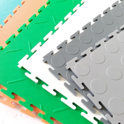 Waterproof Grey PVC Garage Flooring Tile Untuk Indoor Outdoor
